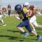 Eighth-grader Quaide Houchin runs the ball for a touchdown during last Thursday’s game against Rocky Mountain Middle School in Cowley. Houchin scored all three touchdowns for GMS in the A team’s game. Lisa Kunkel
