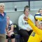Zoe Gallegos stretches for a pass under the watchful eye of coach Kerri Thiel, left, along with coaches Lily Fouts and Beck Eichelberger during Greybull’s B team game against Meeteetse last Friday in the GMS gym. Lisa Kunkel