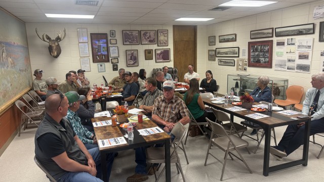 Community members gather for an informational meeting organized by Bright Block Initiative in the Greybull library last Wednesday, Sept. 30. Photo Courtesy of Danae Bales